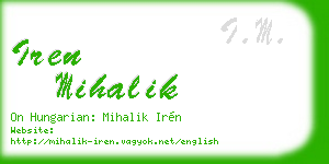 iren mihalik business card
