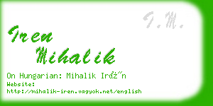 iren mihalik business card